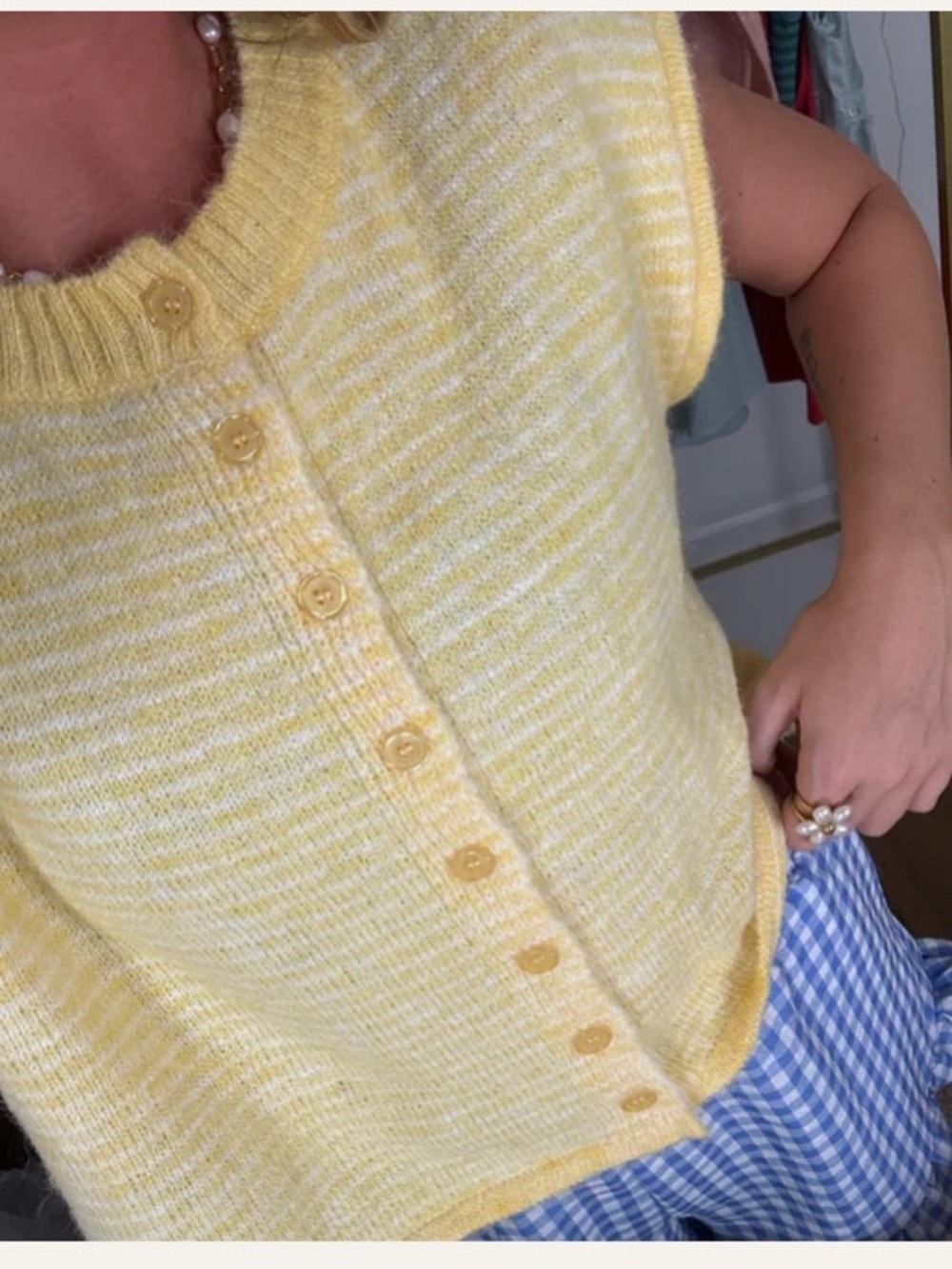 ILY Always yellow Petal Button Cardigan -
